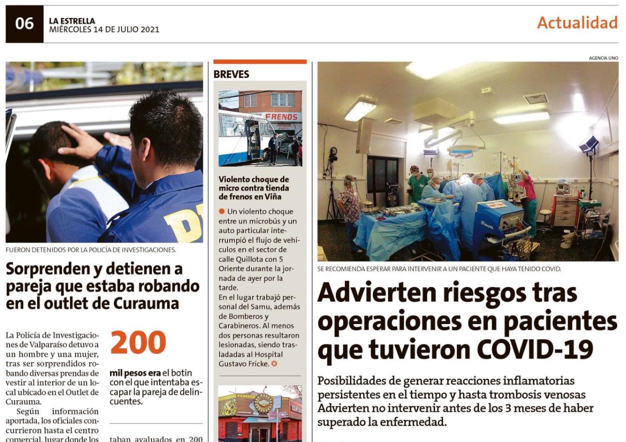 Riesgos tras operaciones en pacientes que tuvieron COVID-19, Wam Center